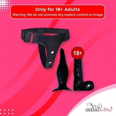 STRAP-ON DILDO WITH ANAL BUTT PLUG SO-023