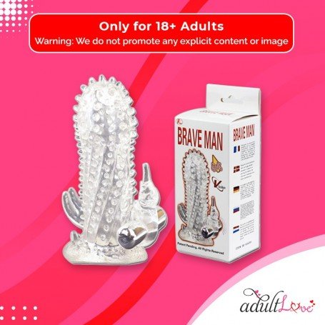 Sheath Rabbit Extender Penis with dots Brave Man PES-020