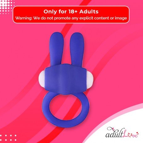 Kingfansion Mini Vibrating Rabbit Cock Ring (Blue) CR-017