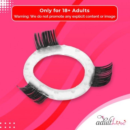 Transparent Hair Finger Fun Function Cock Ring CR-009