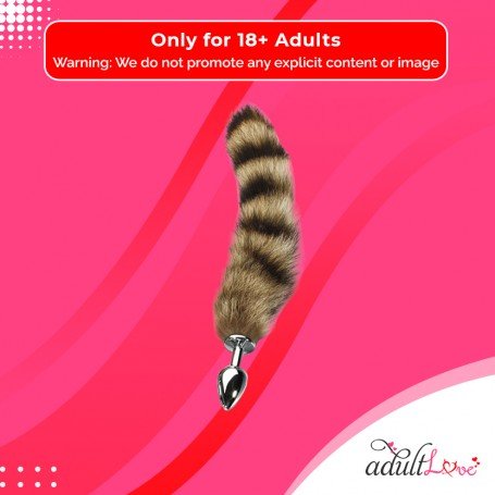 Fox Tail Brown Plated Metal Anal Plugs AD-020